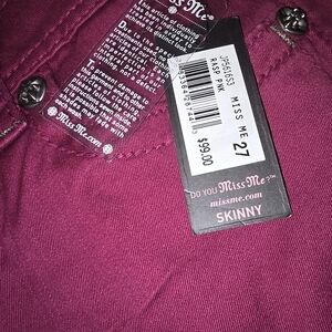 Miss Me Fuchsia Skinny Jeans